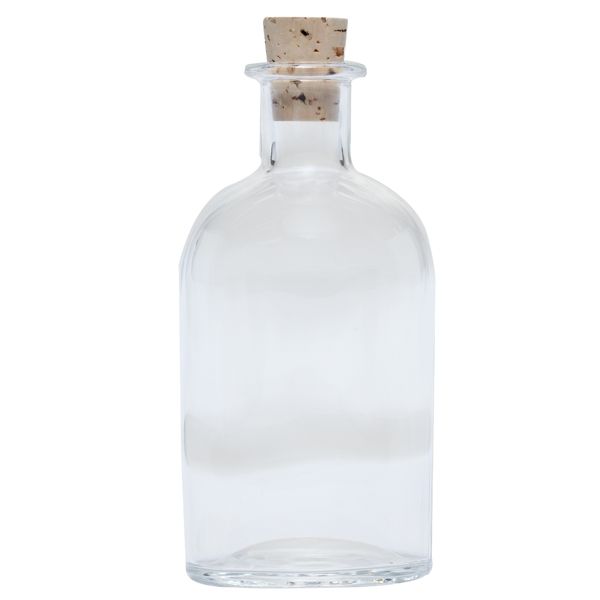 Boston Round Glass Bottle With Cork