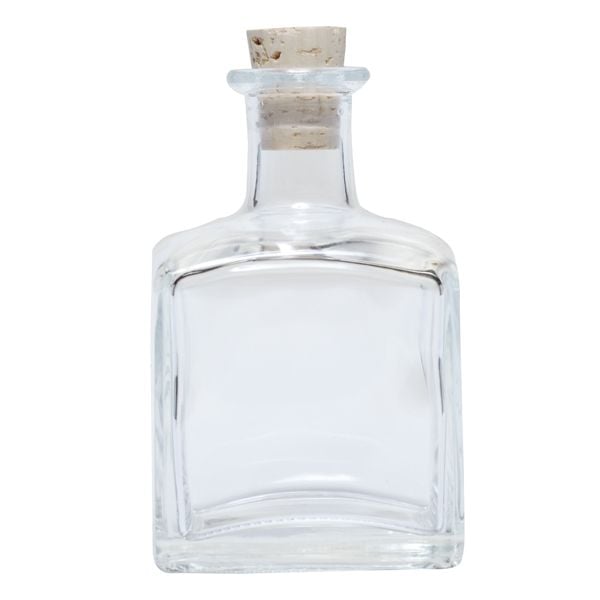 Square Glass Bottle with Cork
