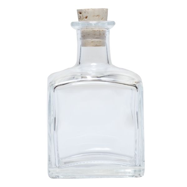 Square Glass Bottle 7 oz. w Cork