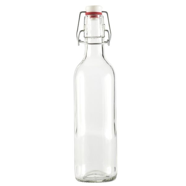 12.5 oz Clear Swingtop Glass Bottle