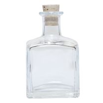 Square Glass Bottle, 7 oz. w/ Cork