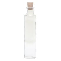 Clear Tall Round Glass Bottle, 4 oz. w/ Cork