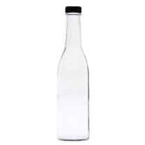 Round/Woozy Glass Bottle, 12.5 oz. w/ Cap