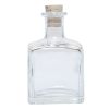 Square Glass Bottle, 7 oz. w/ Cork