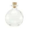 Spherical Clear Glass Bottle, 8.5 oz. w/ Cork
