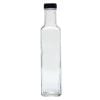 8.5 Ounce Square Glass Bottle with Black Cap