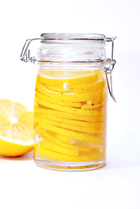 candied vanilla lemon slices