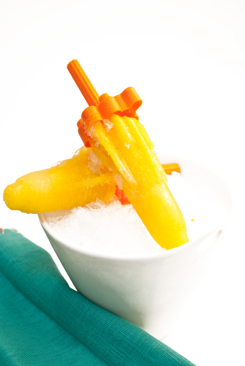 orange banana pineapple popsicles