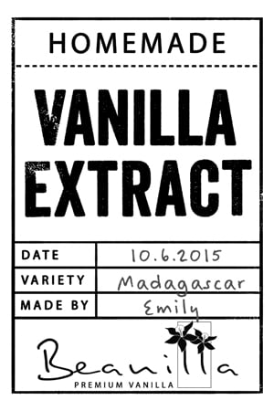 Homemade Vanilla Extract Labels