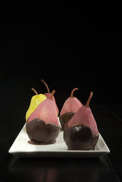 Red Wine Vanilla Poached Pears