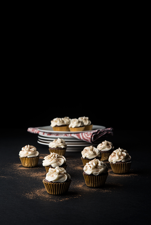 Chocolate Eggnog Cupcakes