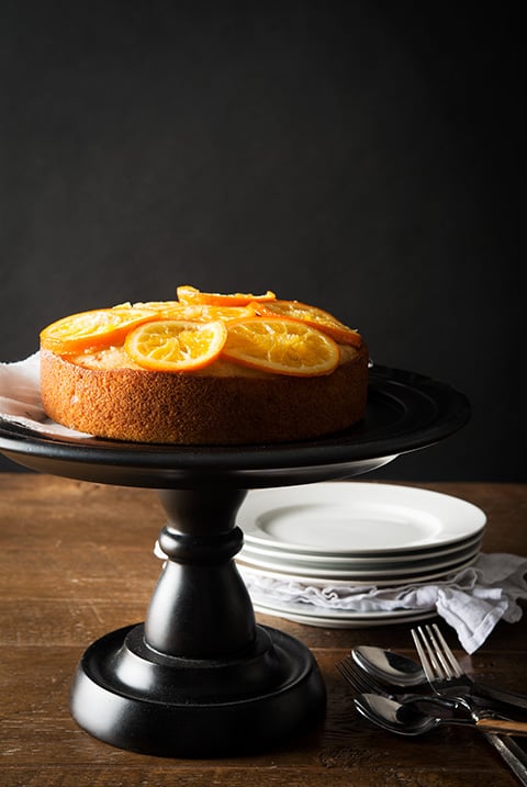 Olive Cake with Tangerines
