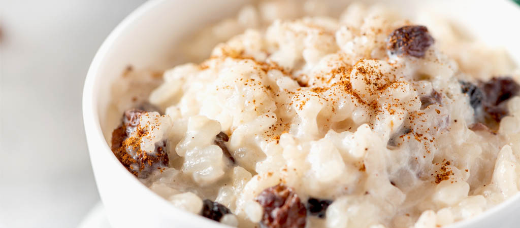 Rice pudding with vanilla